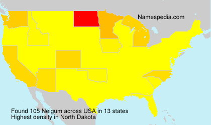 Surname Neigum in USA Surname Neigum in USA