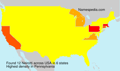 Surname Neirotti in USA