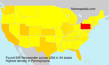 Surname Neiswender in USA Surname Neiswender in USA