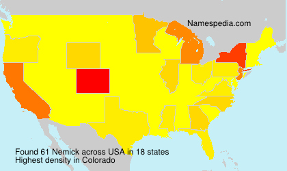 Surname Nemick in USA Surname Nemick in USA