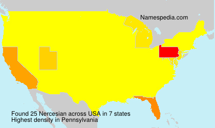 Surname Nercesian in USA Surname Nercesian in USA