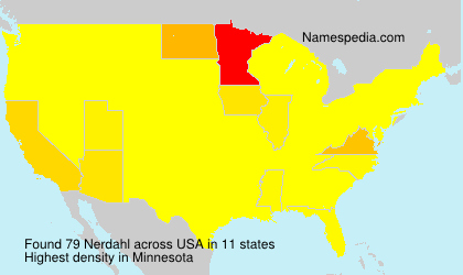 Surname Nerdahl in USA Surname Nerdahl in USA