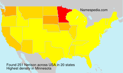 Surname Nerison in USA Surname Nerison in USA