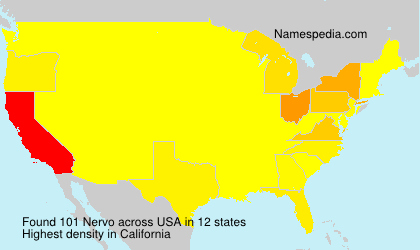 Surname Nervo in USA Surname Nervo in USA