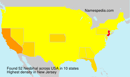 Surname Nesbihal in USA Surname Nesbihal in USA