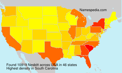 Surname Nesbitt in USA Surname Nesbitt in USA