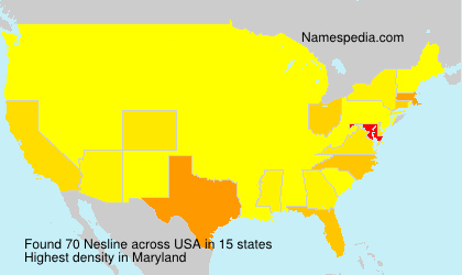 Surname Nesline in USA Surname Nesline in USA
