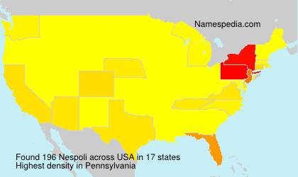 Surname Nespoli in USA Surname Nespoli in USA