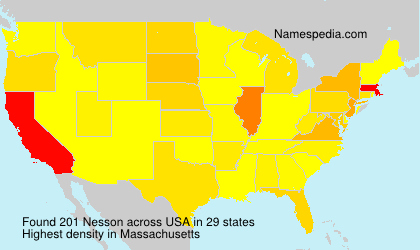 Surname Nesson in USA Surname Nesson in USA