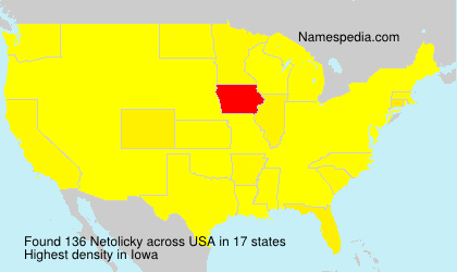Surname Netolicky in USA Surname Netolicky in USA