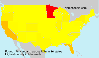 Surname Neubarth in USA Surname Neubarth in USA