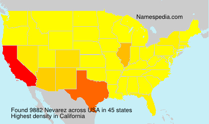 Surname Nevarez in USA Surname Nevarez in USA