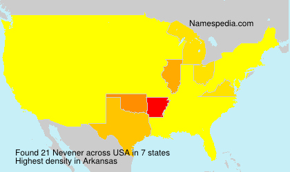 Surname Nevener in USA Surname Nevener in USA