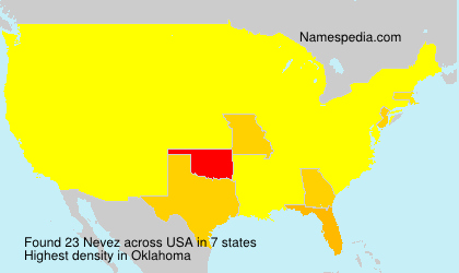 Surname Nevez in USA Surname Nevez in USA
