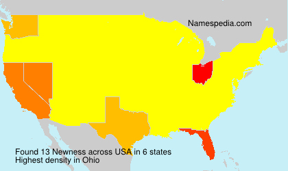 Surname Newness in USA Surname Newness in USA