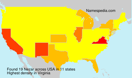 Surname Nezar in USA Surname Nezar in USA