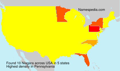 Surname Niagara in USA Surname Niagara in USA