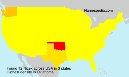 Surname Nicek in USA Surname Nicek in USA