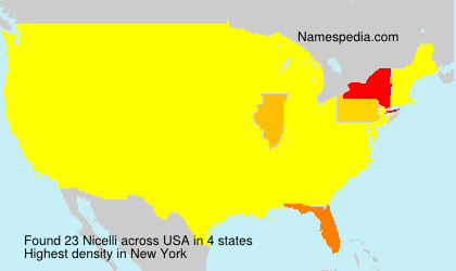 Surname Nicelli in USA Surname Nicelli in USA