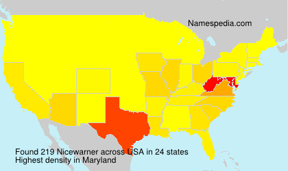 Surname Nicewarner in USA Surname Nicewarner in USA