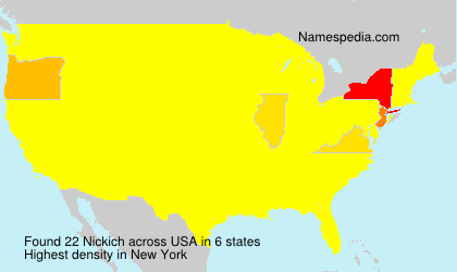 Surname Nickich in USA Surname Nickich in USA