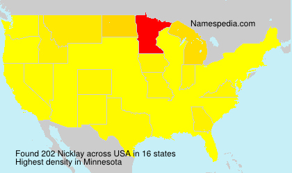 Surname Nicklay in USA Surname Nicklay in USA