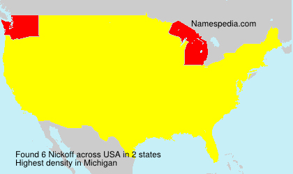Surname Nickoff in USA Surname Nickoff in USA