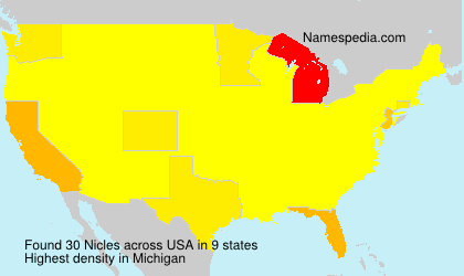 Surname Nicles in USA Surname Nicles in USA