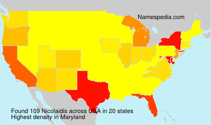 Surname Nicolaidis in USA Surname Nicolaidis in USA