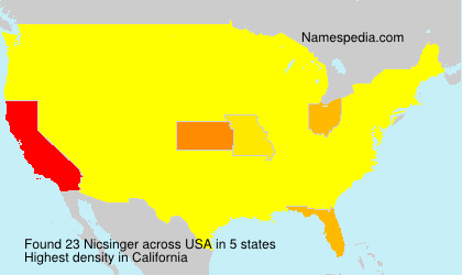 Surname Nicsinger in USA Surname Nicsinger in USA