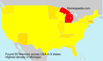 Surname Niemisto in USA