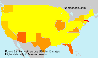 Surname Niemyski in USA
