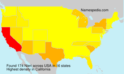 Surname Nieri in USA Surname Nieri in USA