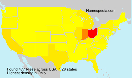 Surname Niese in USA Surname Niese in USA