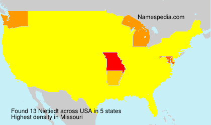 Surname Nietiedt in USA Surname Nietiedt in USA