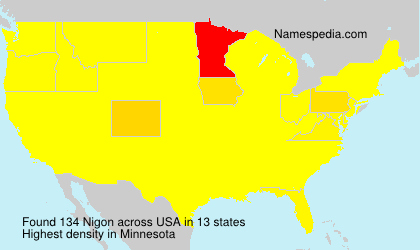 Surname Nigon in USA Surname Nigon in USA