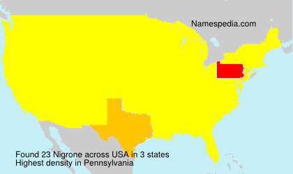 Surname Nigrone in USA Surname Nigrone in USA