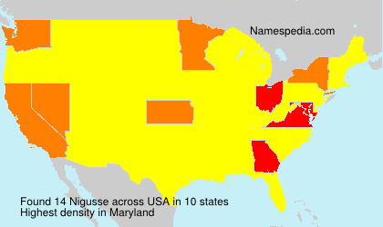 Surname Nigusse in USA Surname Nigusse in USA
