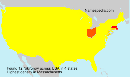 Surname Nikiforow in USA Surname Nikiforow in USA