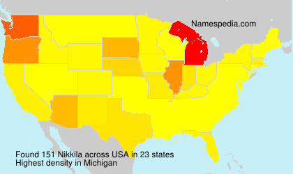 Surname Nikkila in USA Surname Nikkila in USA