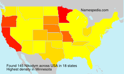 Surname Nikodym in USA Surname Nikodym in USA