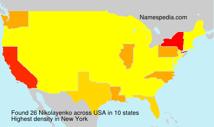 Surname Nikolayenko in USA Surname Nikolayenko in USA