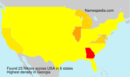Surname Nikore in USA Surname Nikore in USA