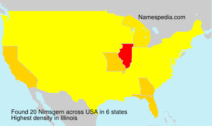 Surname Nimsgern in USA