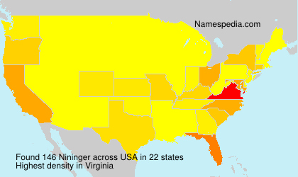 Surname Nininger in USA Surname Nininger in USA