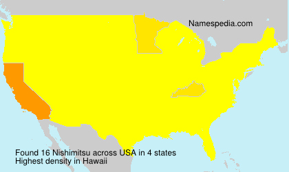 Surname Nishimitsu in USA Surname Nishimitsu in USA