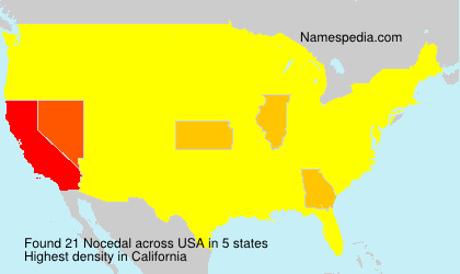 Surname Nocedal in USA Surname Nocedal in USA