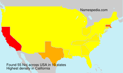 Surname Noj in USA