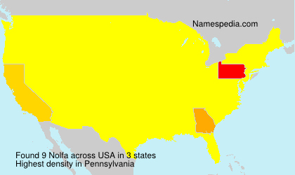 Surname Nolfa in USA Surname Nolfa in USA