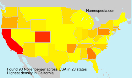 Surname Nollenberger in USA Surname Nollenberger in USA